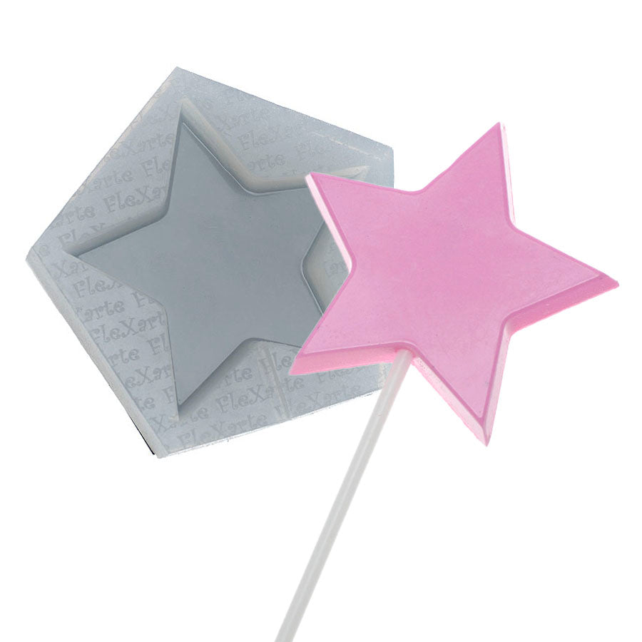 Silicone Lollipop Mold for Hard Candy Molds Silicone Chocolate Lollipop  Moulds with Shape of Five-pointed Star