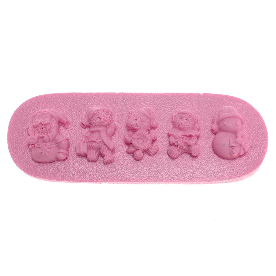 mixed christmas set silicone mold 5 pcs