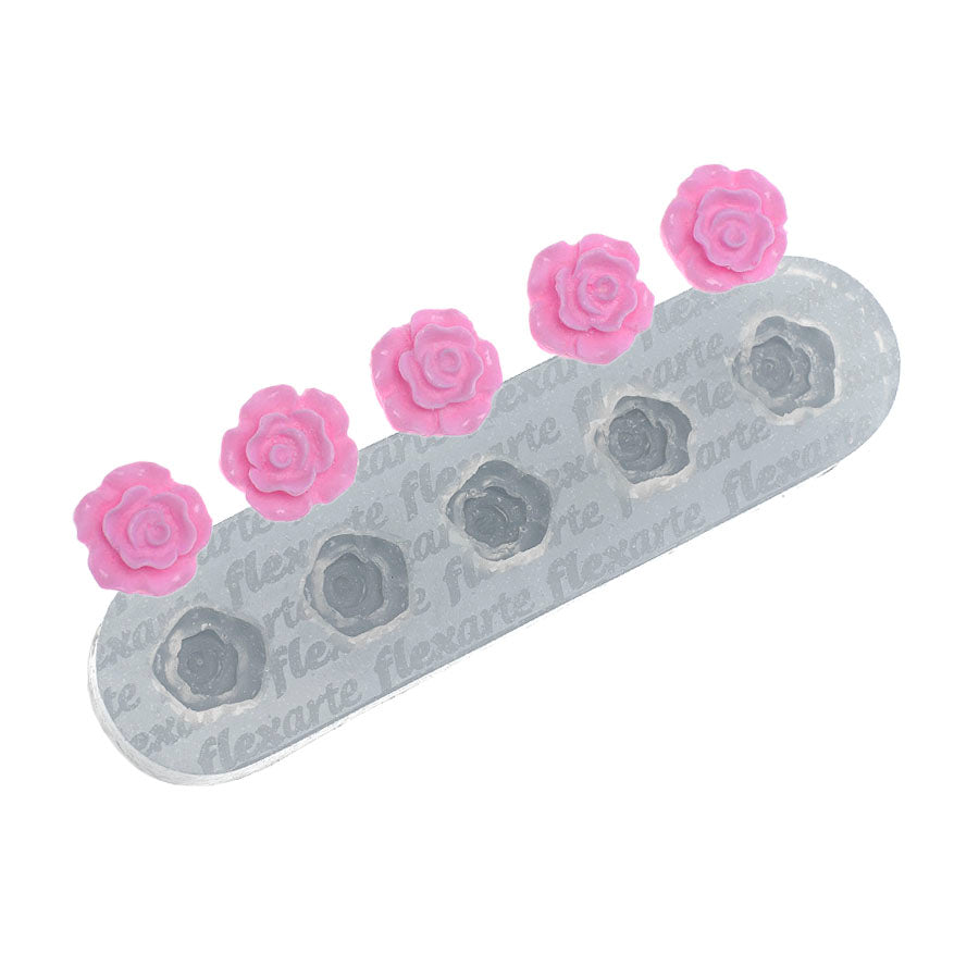 Small Rose Molds Silicone Tiny Rose Mold 10mm Flower Molds Resin