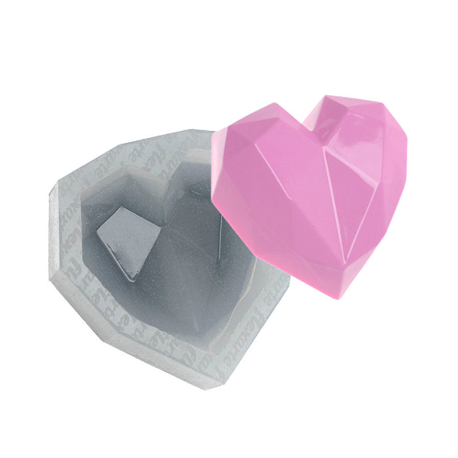 3D Diamond Love Heart Shape Silicone Molds – Dulce Cakes and Confections