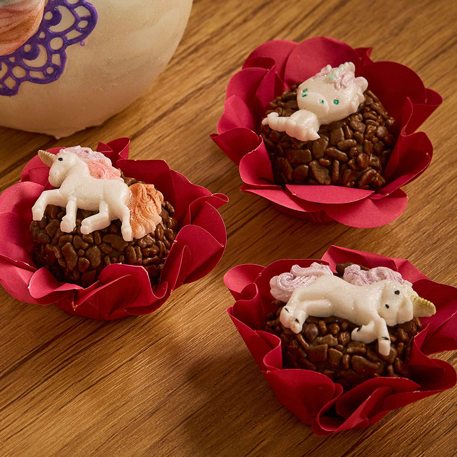 FLEXARTE Mini Cupcakes Dessert Silicone Mold Cupcake Topper Cake Decorating Fondant Baking Mold Chocolate Candy Mould DIY